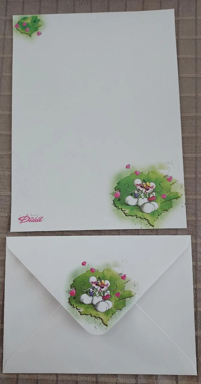 ** Diddl wit briefpapier + envelop nr 35 **